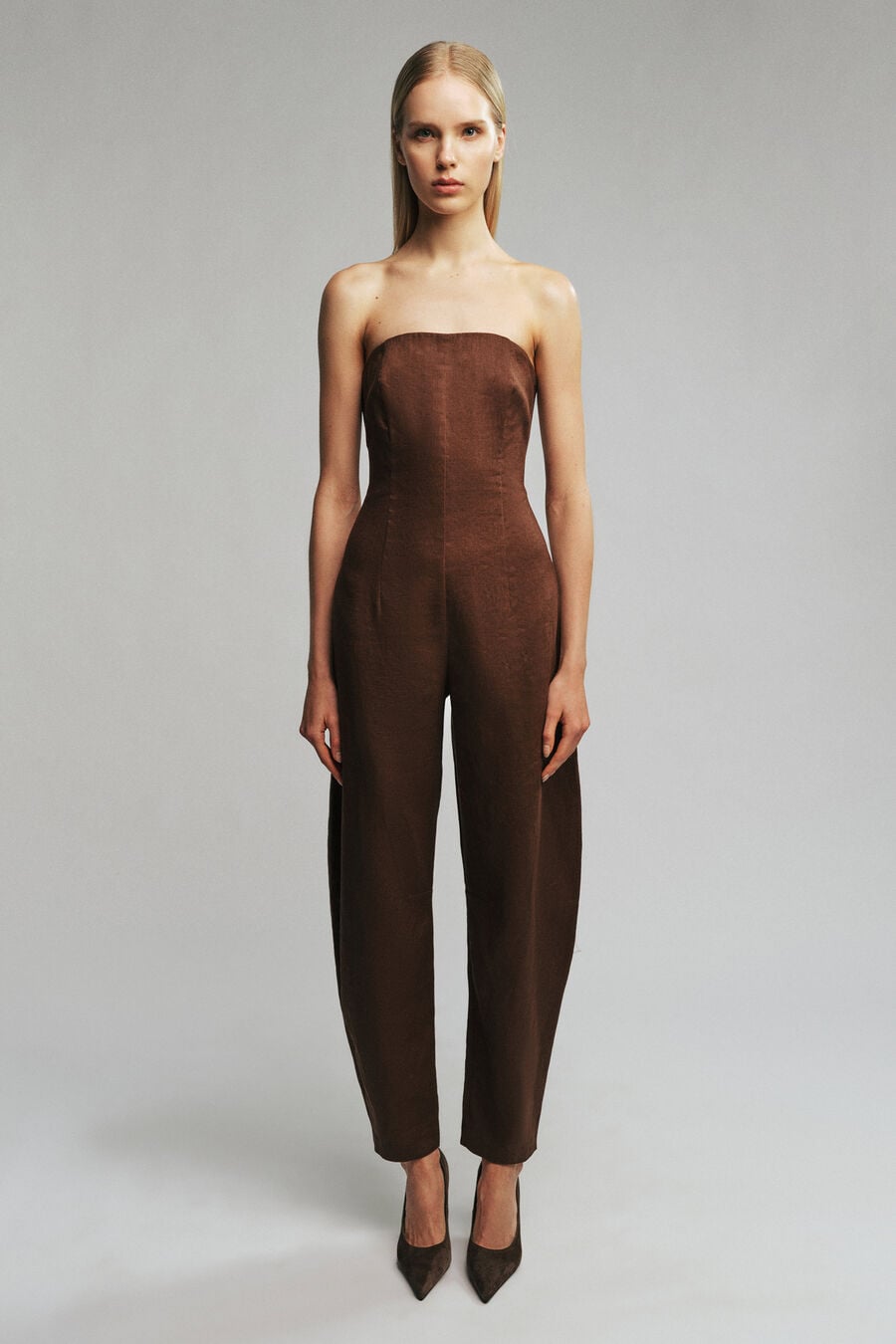 Lysette Barrel Linen Jumpsuit