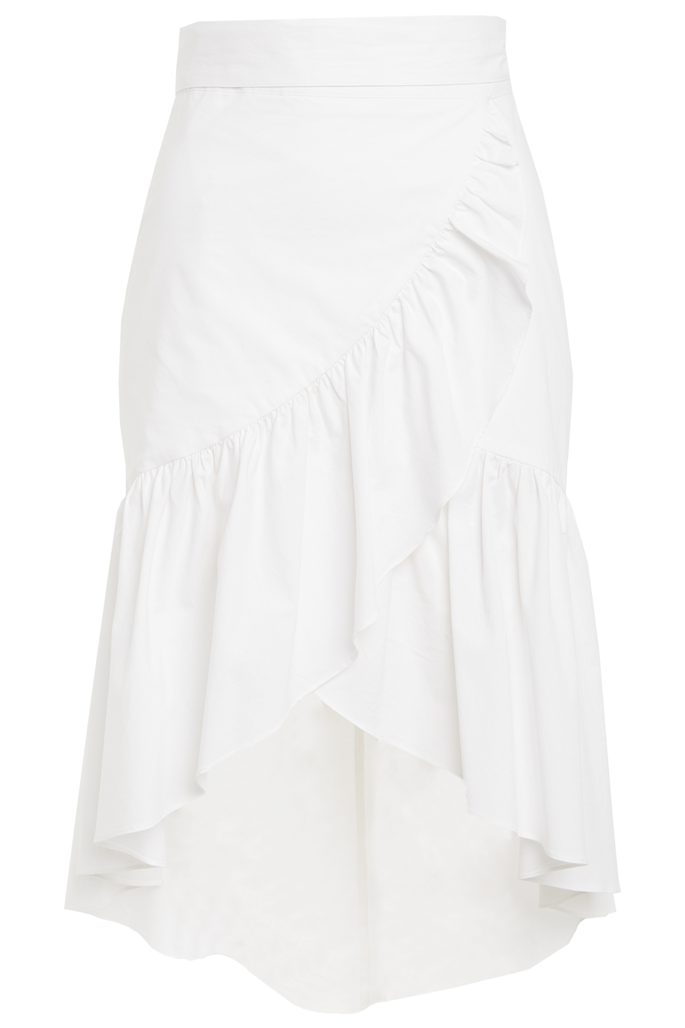 Midi Wrap Skirt in Ivory Bardot
