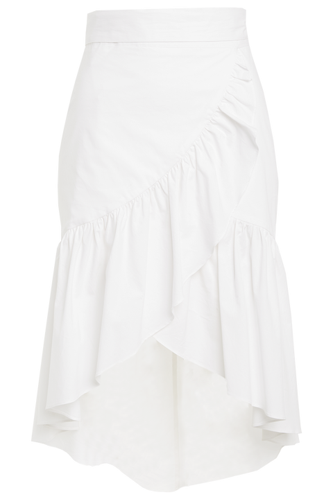 MIDI WRAP SKIRT in colour CLOUD DANCER