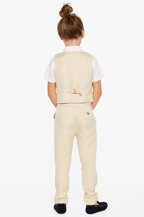 MILES LINEN VEST in colour MOONLIGHT