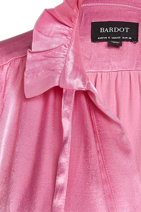 RACHELLE FRILL DRESS in colour SEA PINK