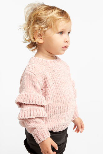 AGNES RUFFLE KNIT in colour PEACHSKIN
