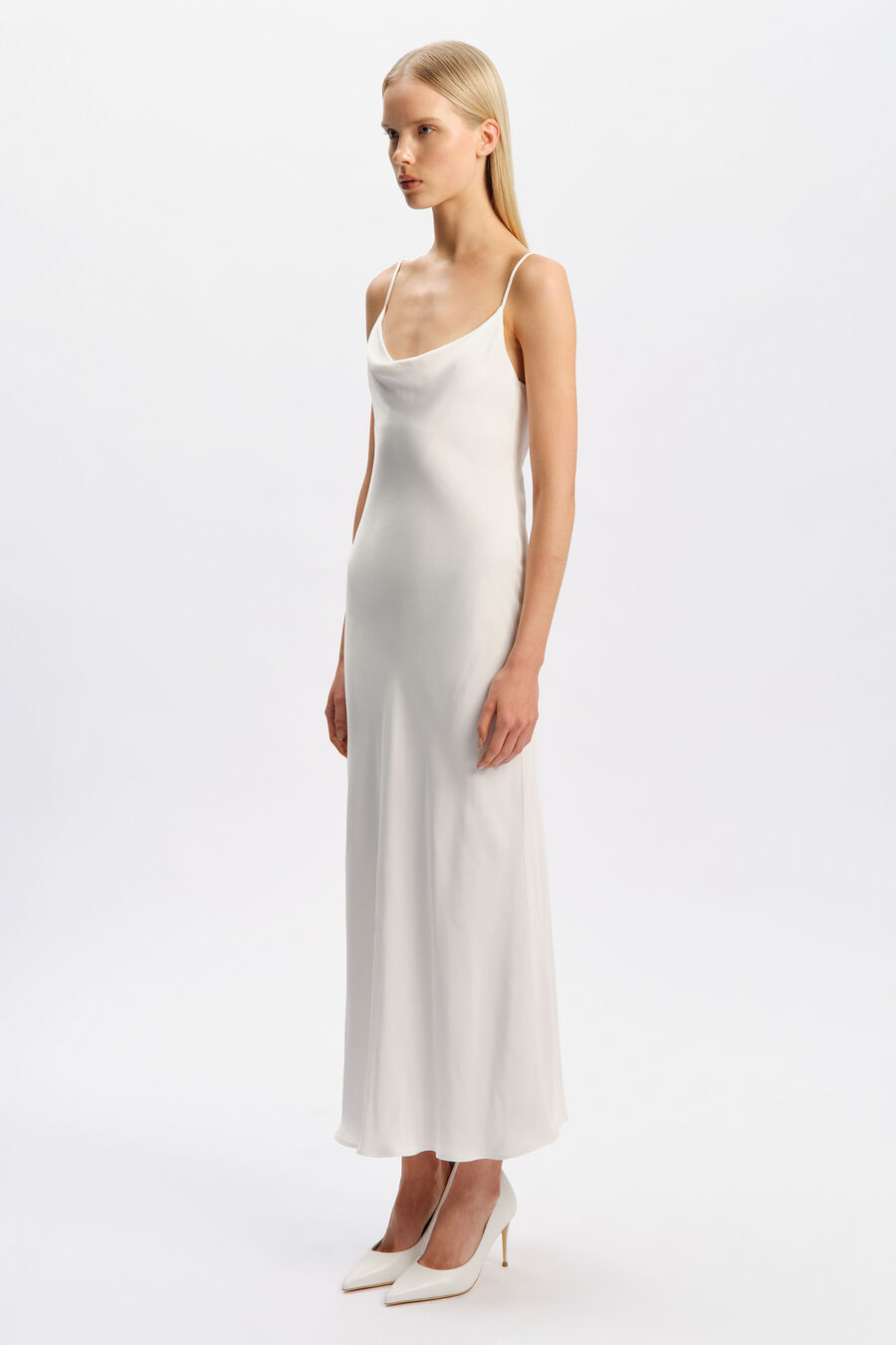 Mirana Satin Slip Midi Dress