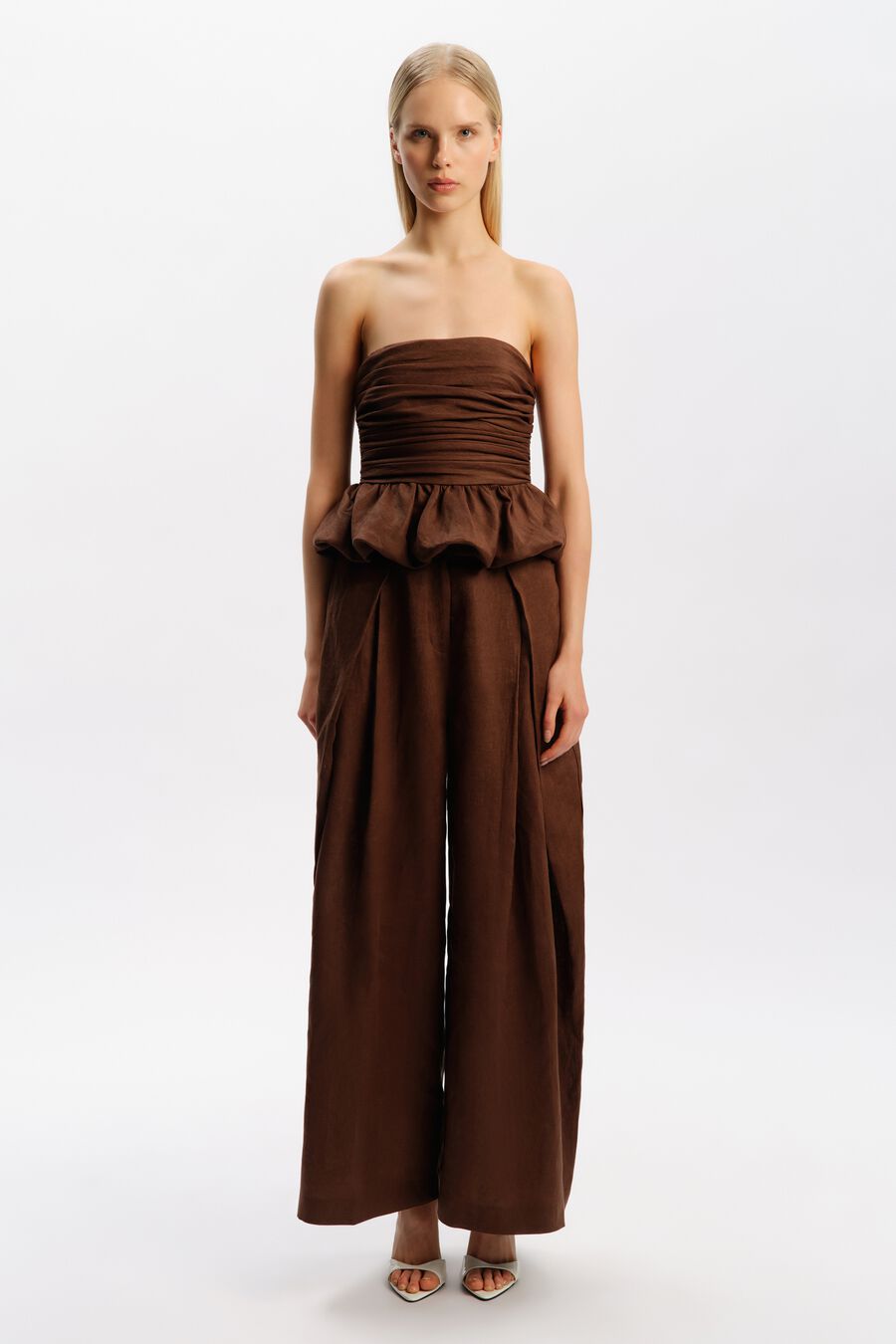 Alessio Strapless Linen Top
