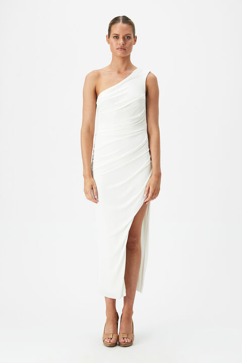 ROSALIE MIDI DRESS in colour BRIGHT WHITE