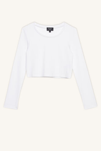NINA SCOOP L/S TEE in colour CLOUD DANCER