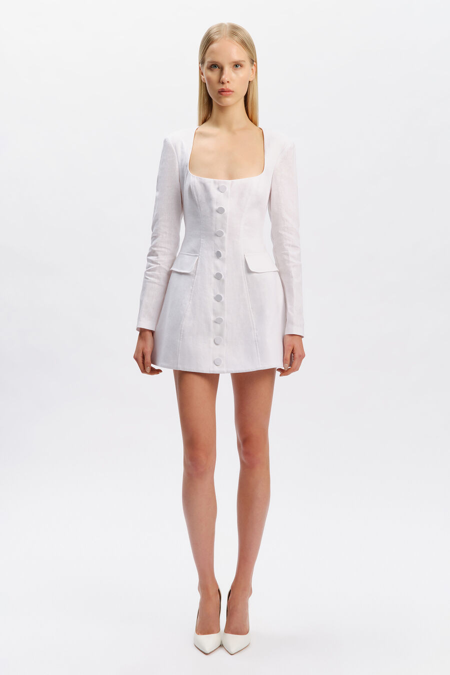 Alyson Hourglass Linen Dress