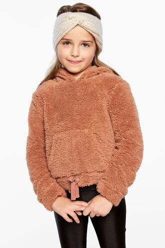 LILLY HOODED TOP in colour COPPER BROWN