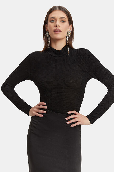 CAMDEN BODYSUIT in colour CAVIAR