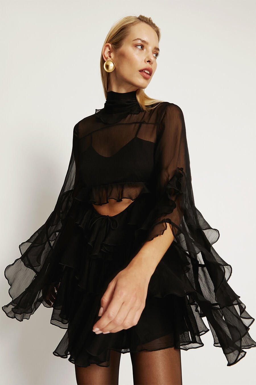 Anyssa Ruffle Mini Dress