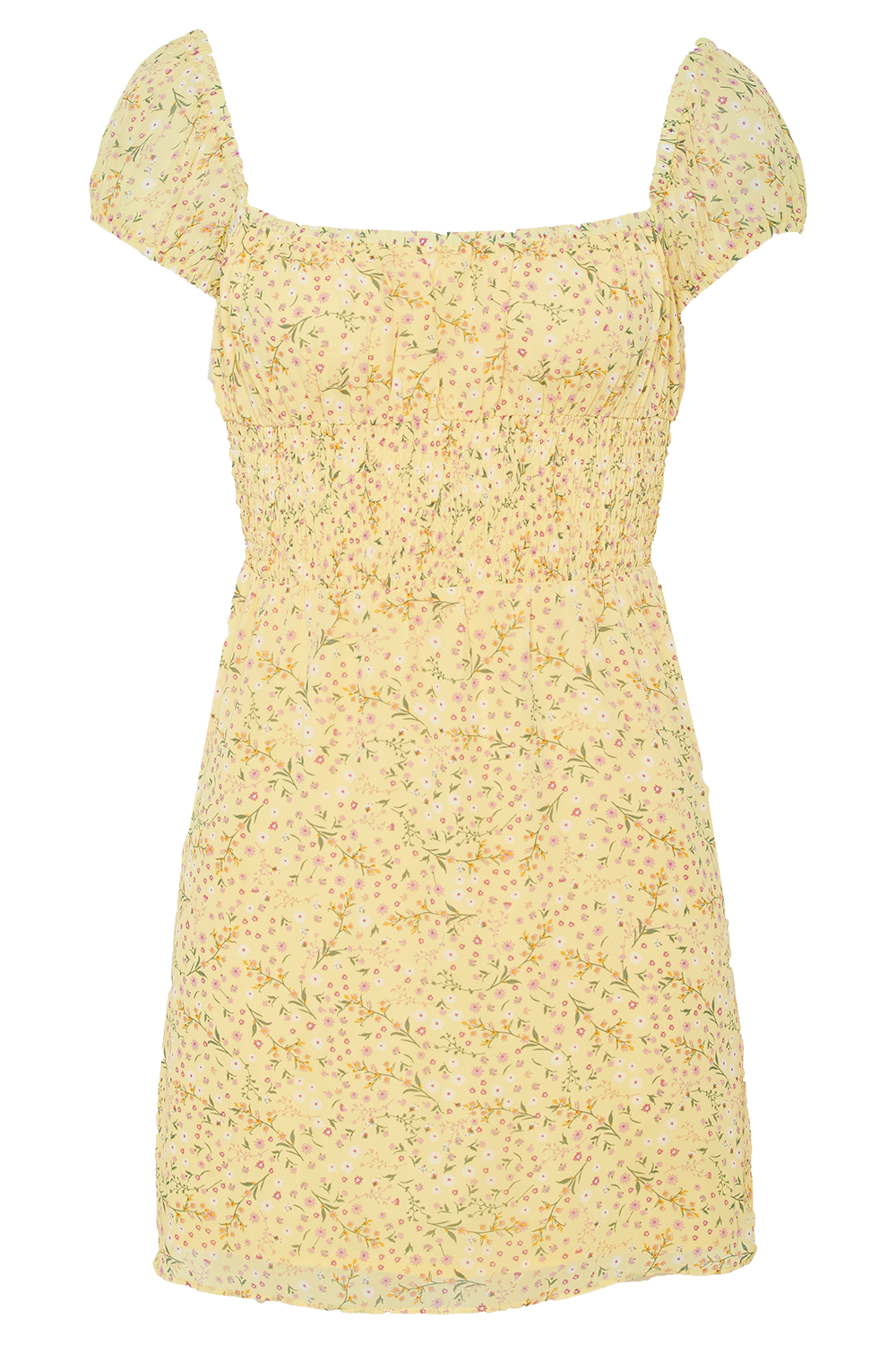 ELISA MINI DRESS in colour VIBRANT YELLOW