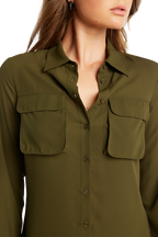 CARGO SHIRT in colour BURNT OLIVE