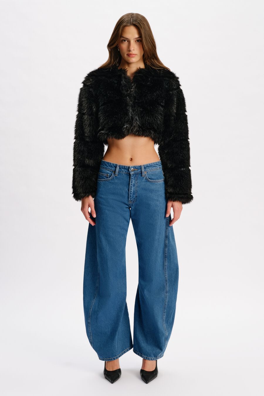 Petro Cropped Faux Fur Jacket