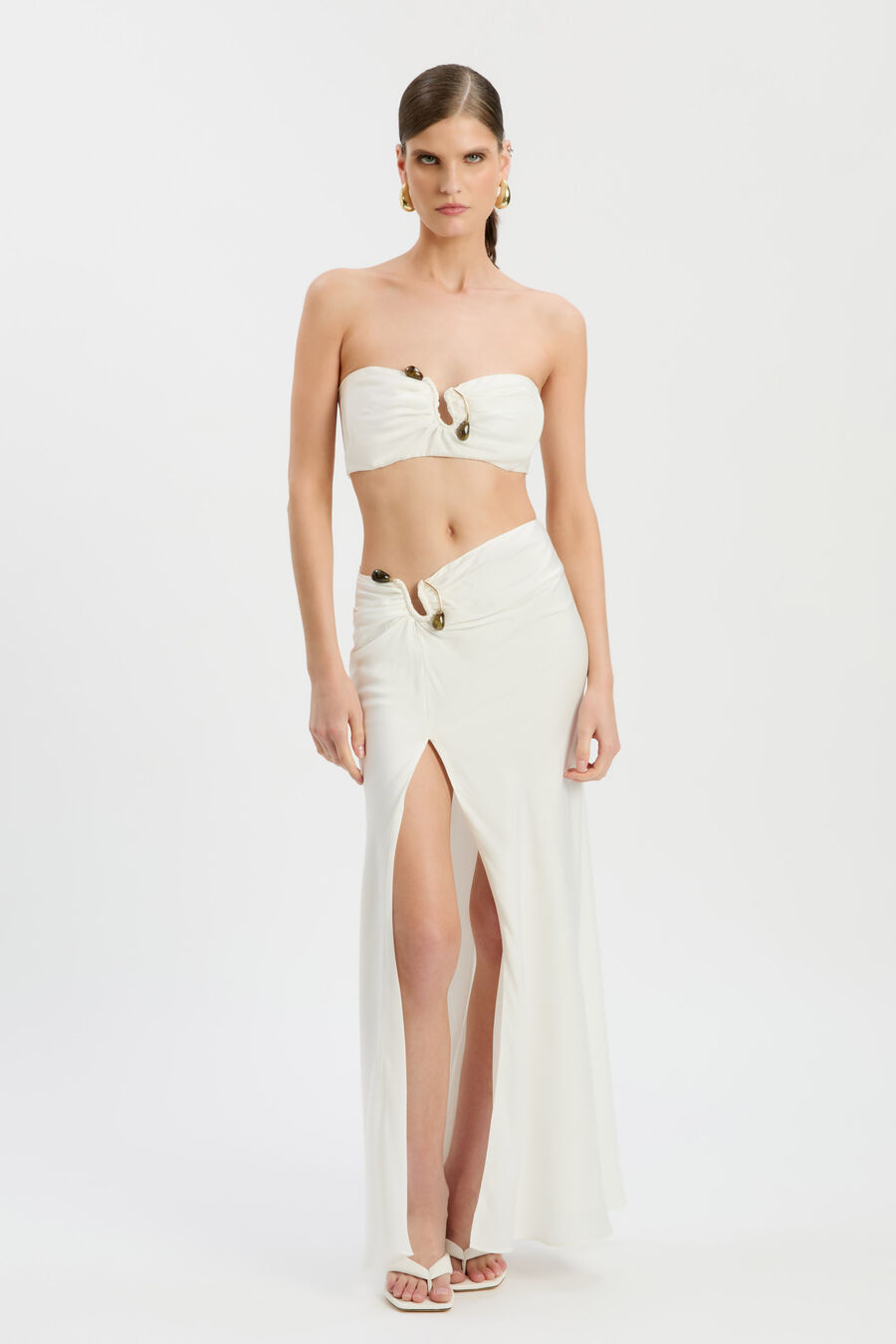 Dylan Satin Bandeau Top