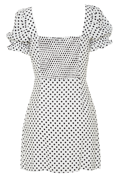 PRESLEY MINI DRESS in colour CLOUD DANCER