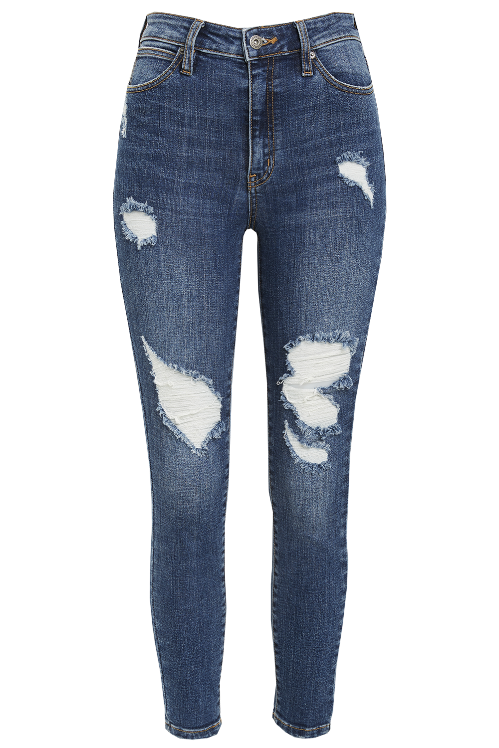 KHLOE HI CROP JEAN in colour TRUE NAVY