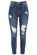 KHLOE HI CROP JEAN in colour TRUE NAVY