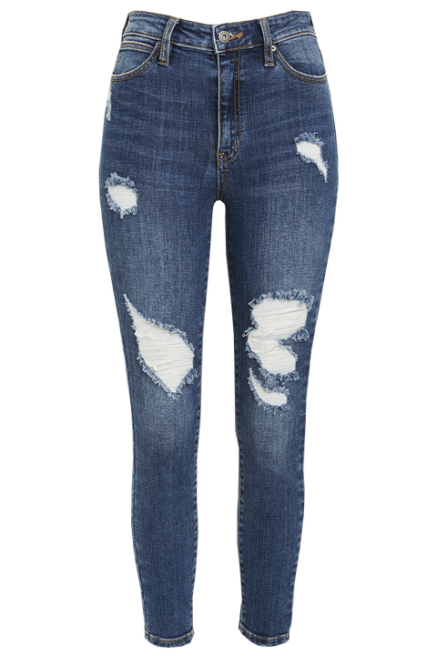 KHLOE HI CROP JEAN in colour TRUE NAVY