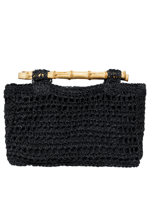 STRAW SHOPPER BAG in colour METEORITE