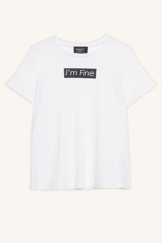 I'M FINE TEE in colour BRIGHT WHITE