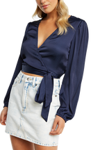 ELENA TIE BLOUSE in colour ECLIPSE