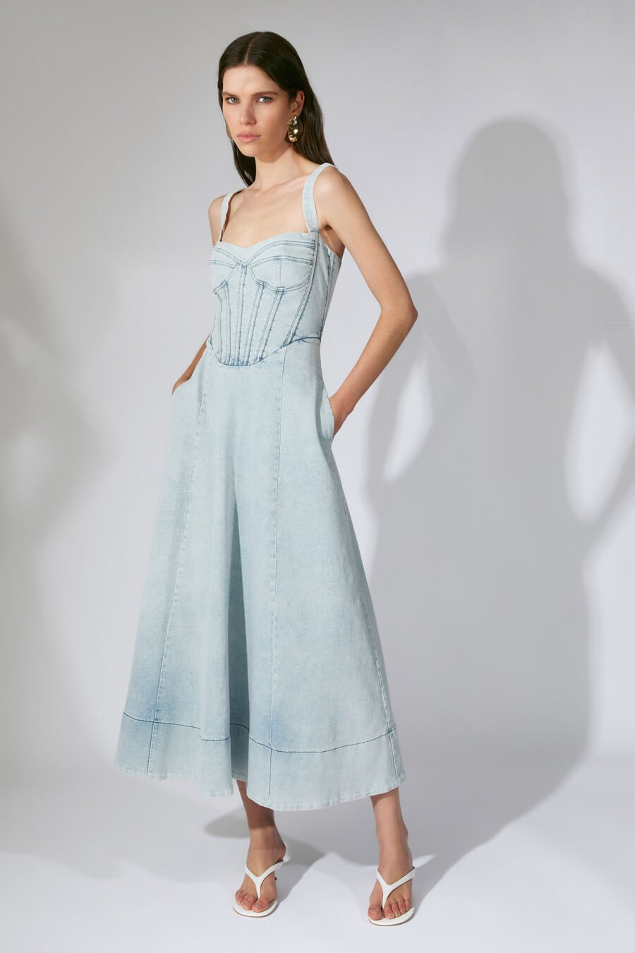 Lilah Denim Midi Dress
