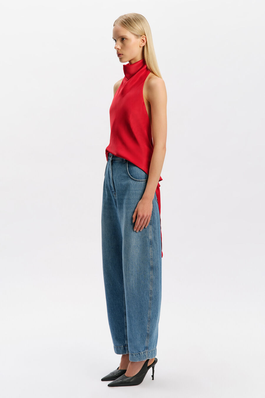 Sunella High Neck Halter Top