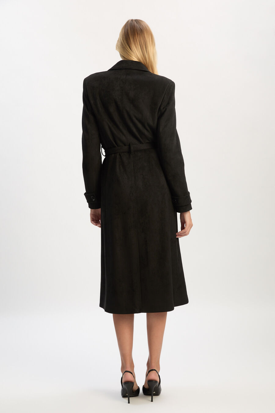 Vegan Suede Longline Coat