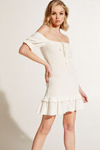 GWEN MINI DRESS in colour CLOUD DANCER