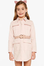 DARCY SHIRT DRESS in colour PRIMROSE PINK