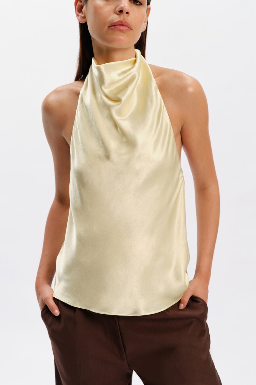 Solene High Cowl Neck Top