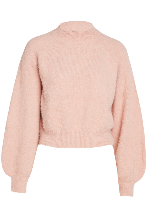 BELL SLEEVE FLUFFY KNIT in colour PINK LADY