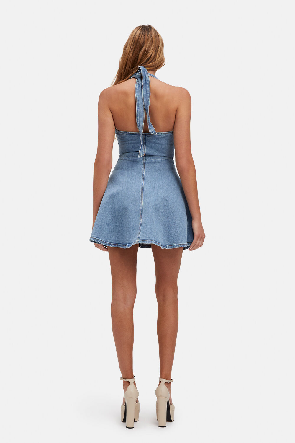 LEE HALTER MINI DRESS in colour MIDNIGHT NAVY