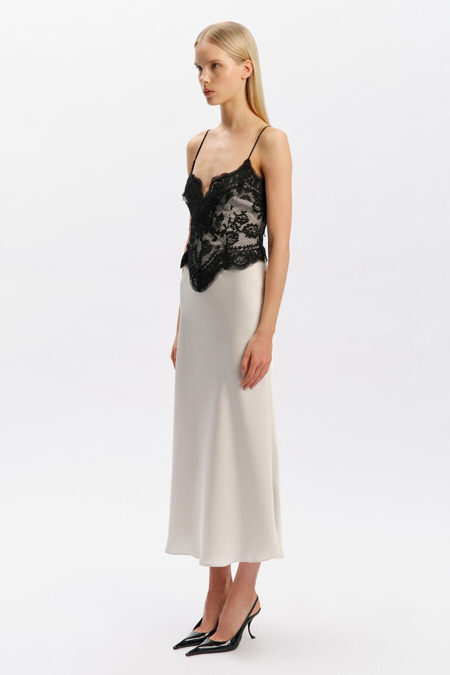 Ravinia Lace Bodice Midi Dress