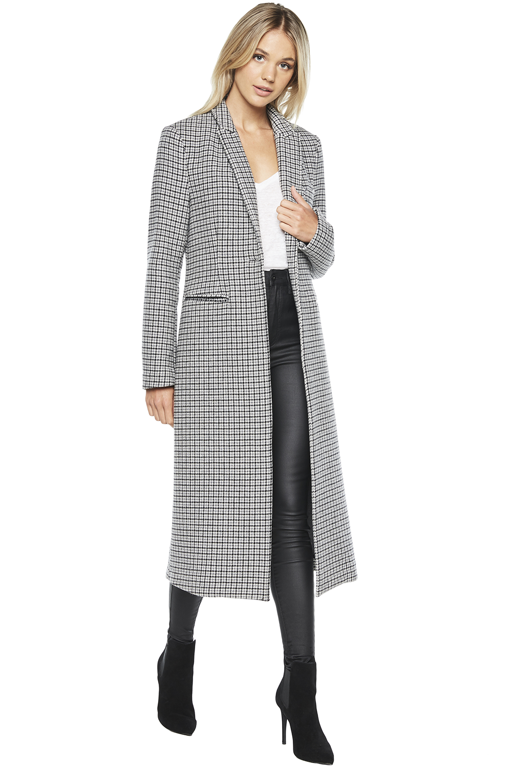 grey tartan coat