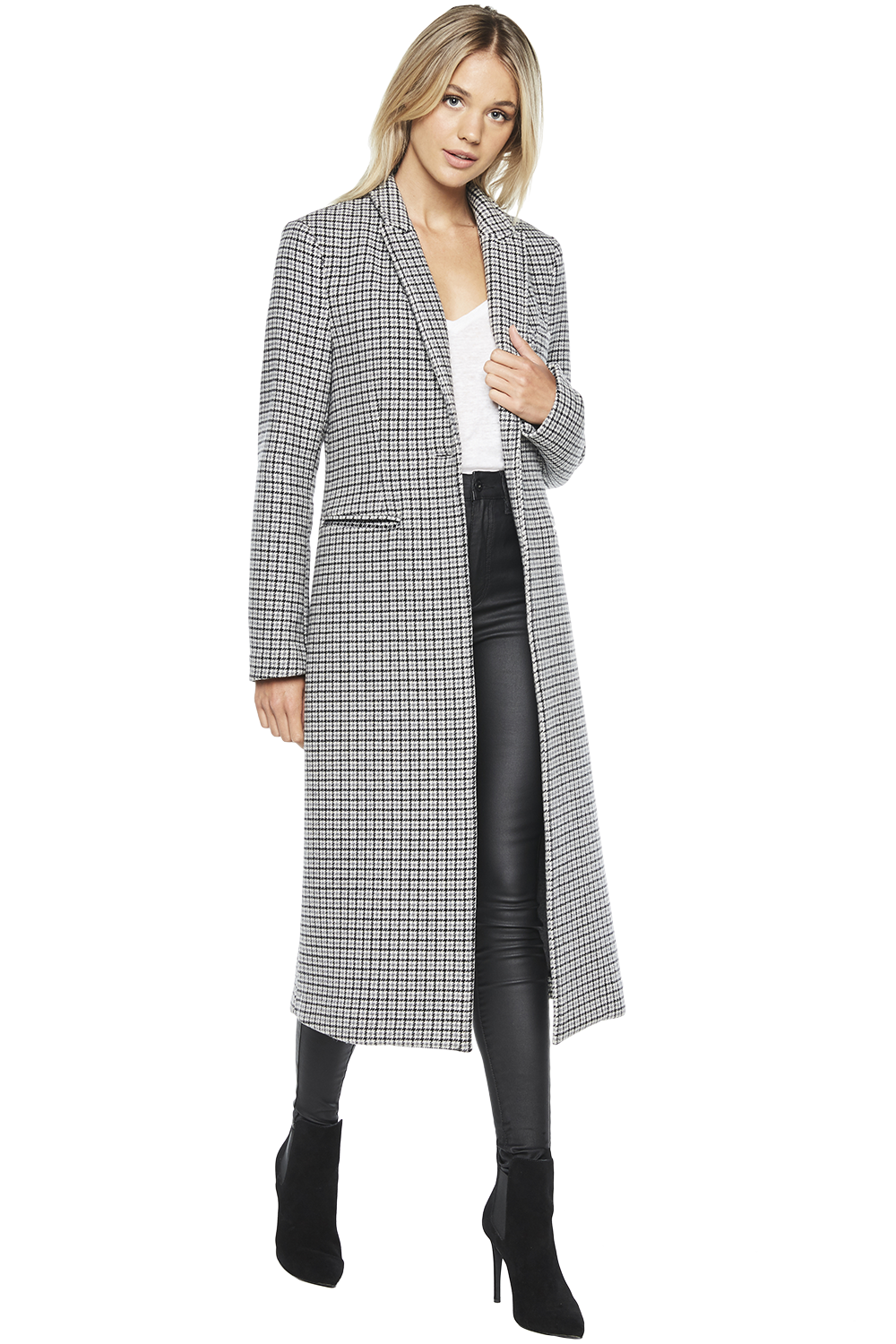 red check coat pant