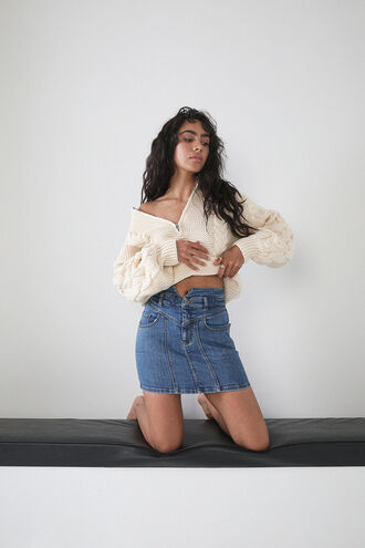 SPLICED SEAM SKIRT in colour CITADEL