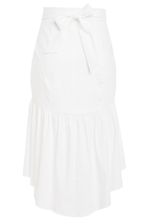 MIDI WRAP SKIRT in colour CLOUD DANCER