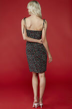 DIANNE FLORAL DRESS in colour BLACK BEAN