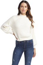 BELLE SLEEVE KNIT JUMPER in colour CLOUD DANCER