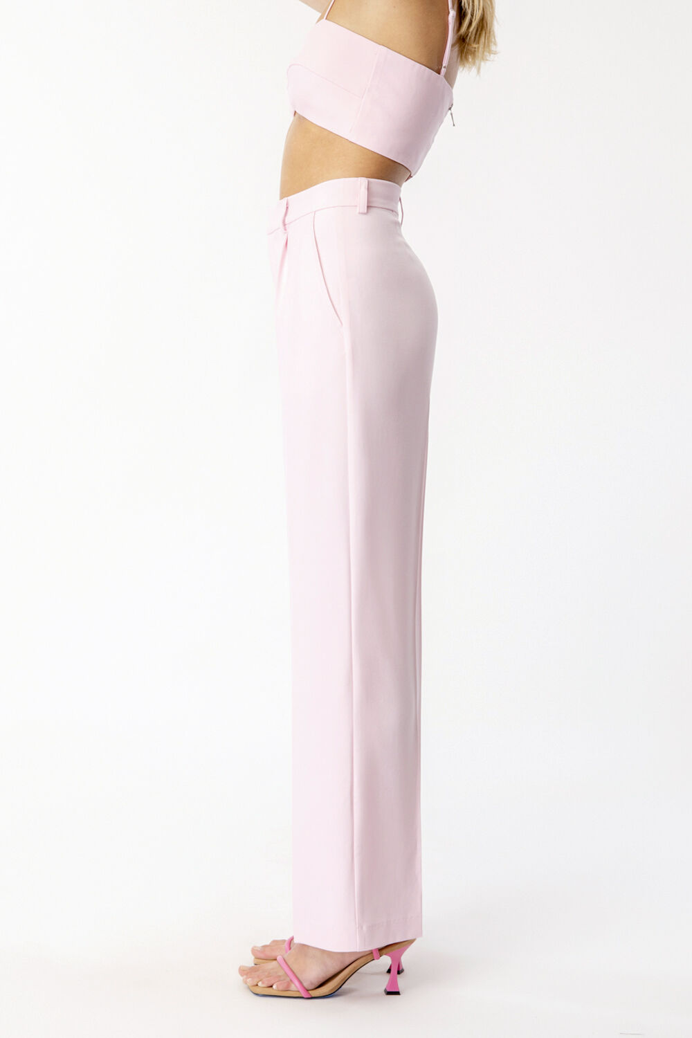 MAISON STRAIGHT LEG PANT in colour SOFT PINK