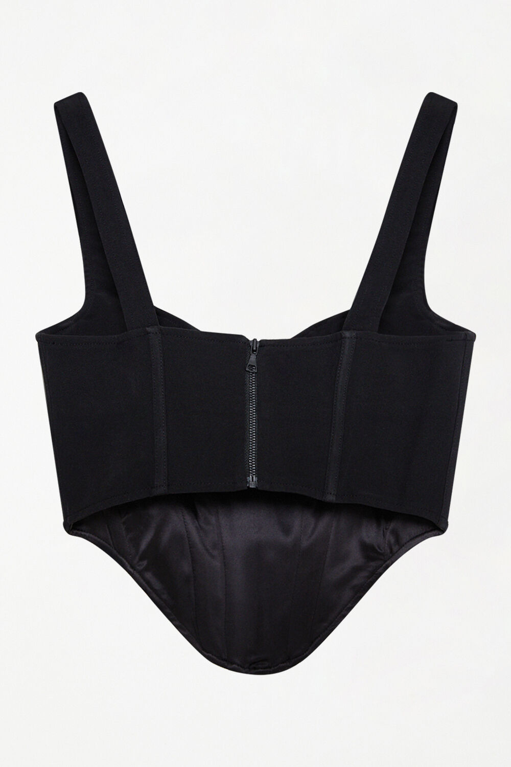 Fitted Corset Bustier In Black | Bardot