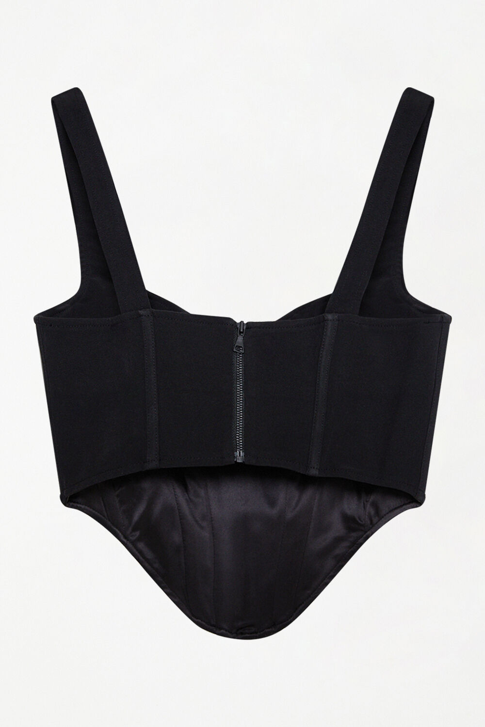 FITTED CORSET BUSTIER in colour CAVIAR