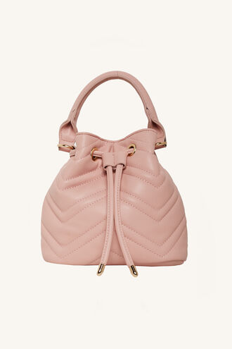 QUILTED POUCH BAG in colour VEILED ROSE