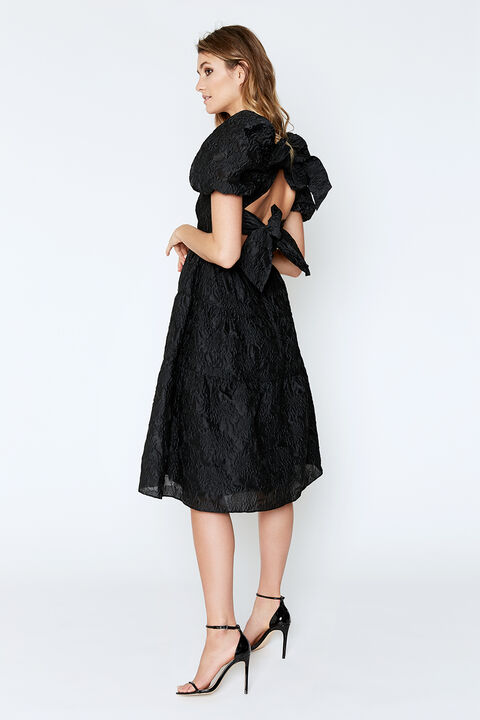 aletha tiered midi dress