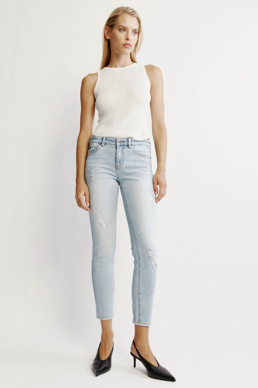 KATE MID BLUE JEANS in colour MID BLUE