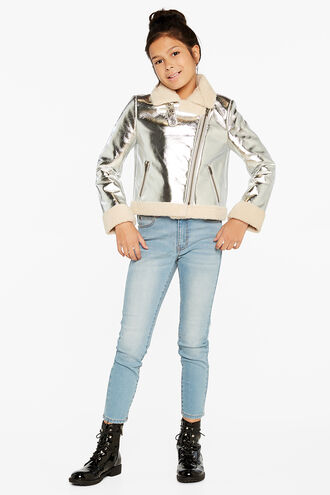 IRIS METALLIC BIKER in colour SILVER