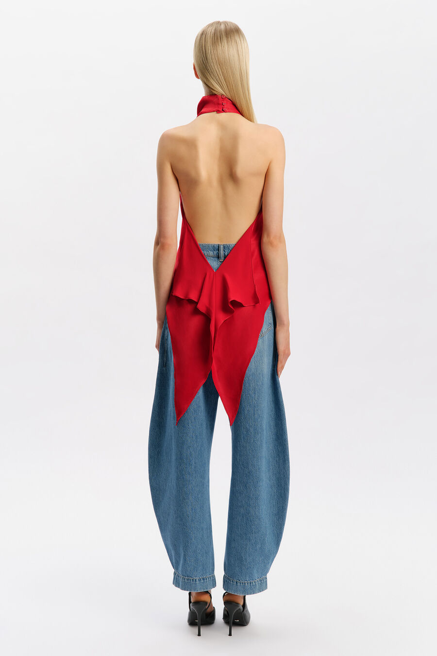 Sunella High Neck Halter Top