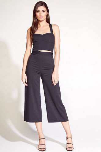 PARISIENNE CROP PANT in colour CAVIAR