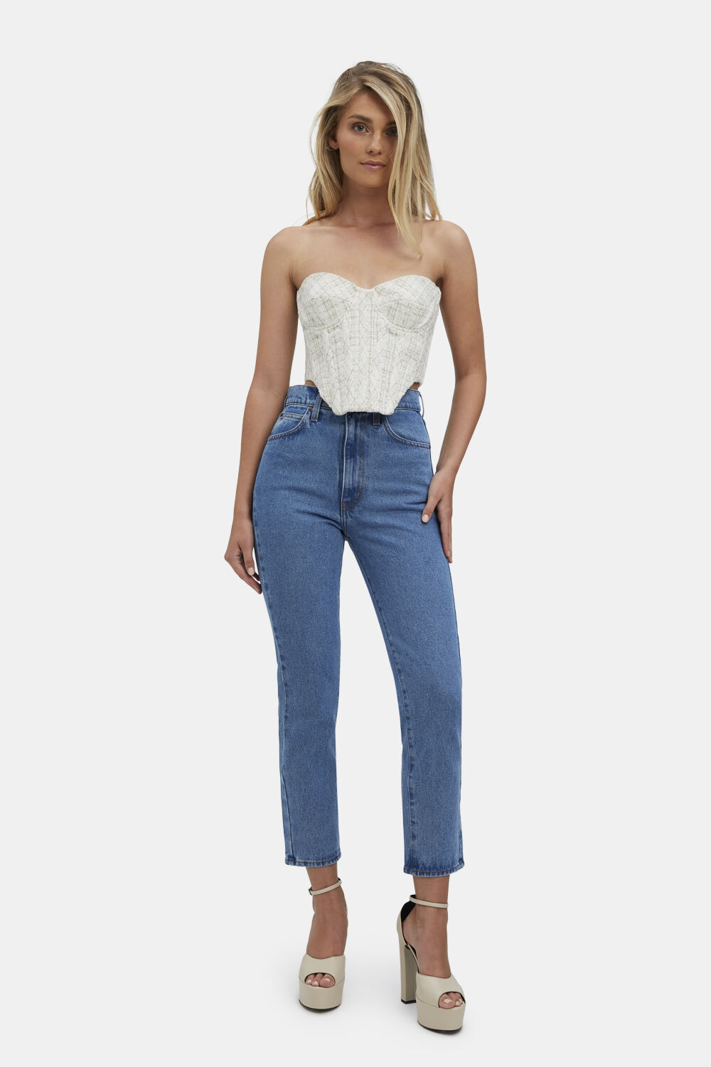RAMONE BOUCLE BUSTIER in colour CAVIAR